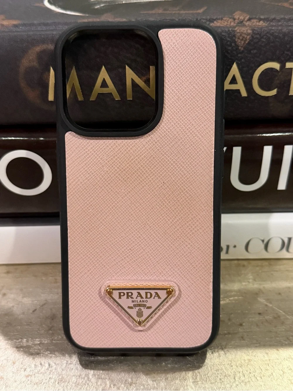 Prada Pink Saffiano Leather iPhone Cover